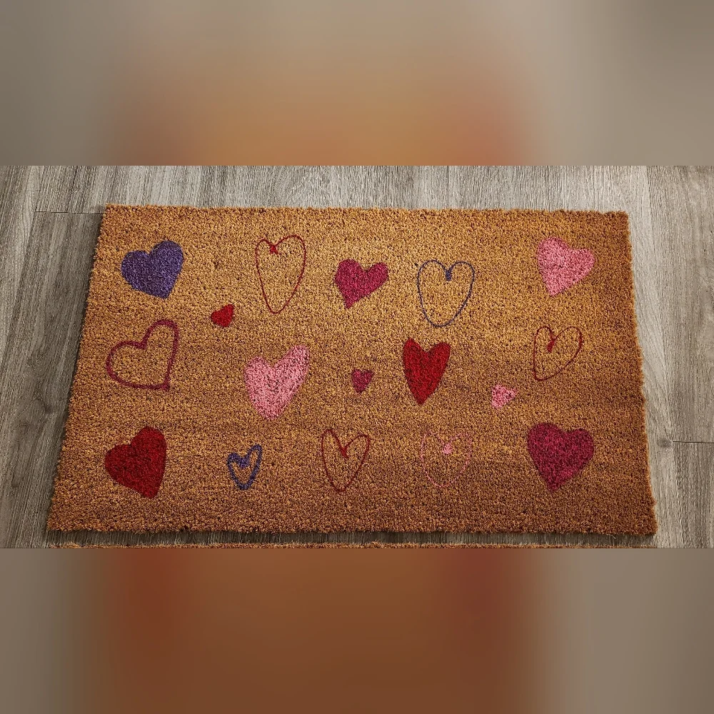 Door mat heart shapes